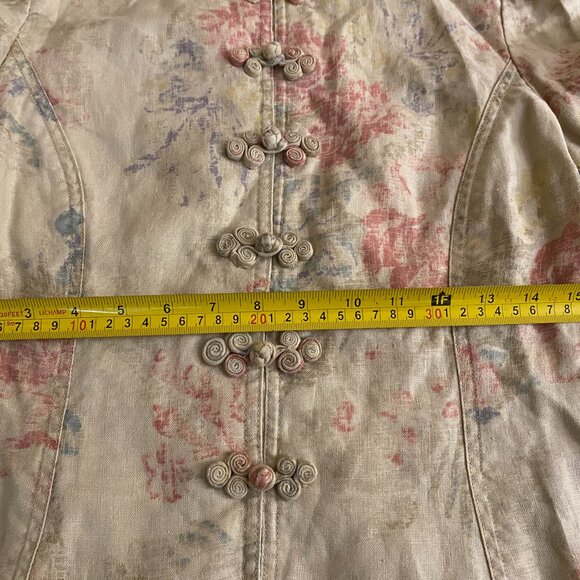 NEW Vintage Ralph Lauren Floral Linen Frog Buttons Jacket - Sz S - NWT - Picture 9 of 9